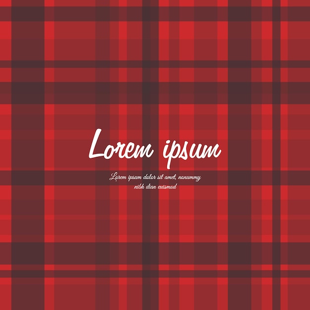 Red plaid pattern background concept illustration vector