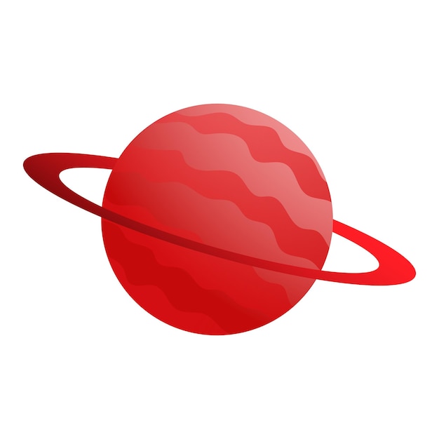반지 3d 벡터 아이콘 공간 디자인 요소와 붉은 행성