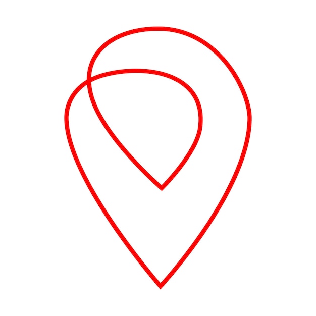 Red pointer sign of location