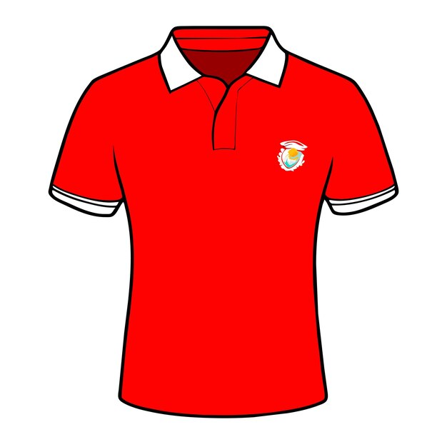 Vettore maglietta polo rossa