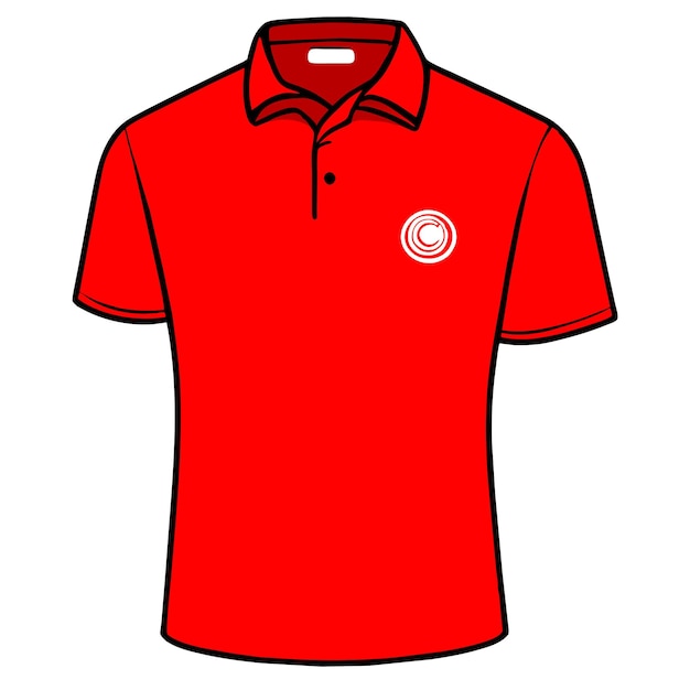 Vector red polo t shirt