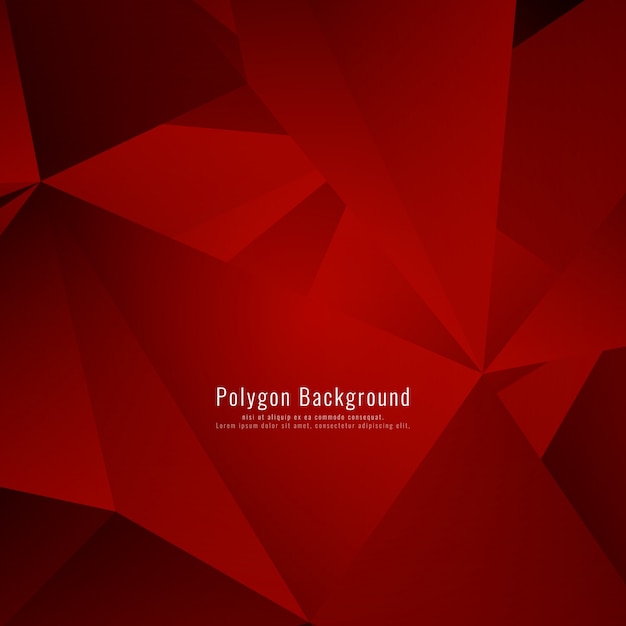 Red polygonal background