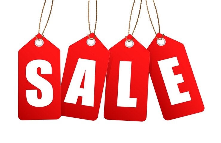 Vector red price labels
