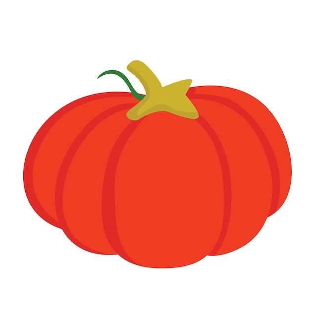 Red Pumpkin Thanksgiving Illustration Vector Clipart