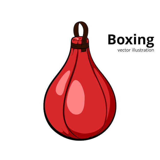 Red punching ball.