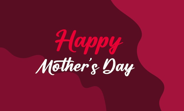 A red and purple background with the words happy mother's day.