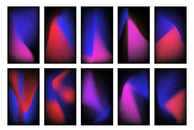 Красный фиолетовый черный цвет градация фоновой коллекции размытая градация шум зернистая текстура