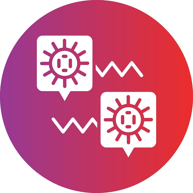 赤と紫のロゴで太陽と太陽と書かれています