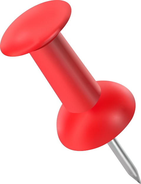 red push pin isolated