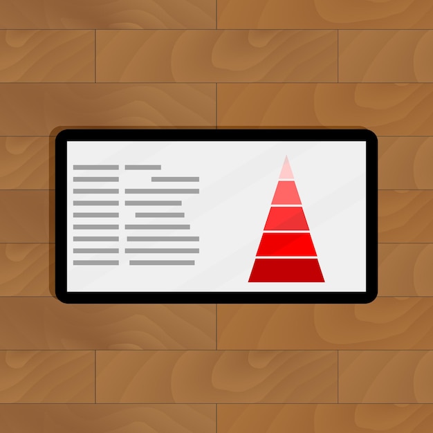Red pyramid chart