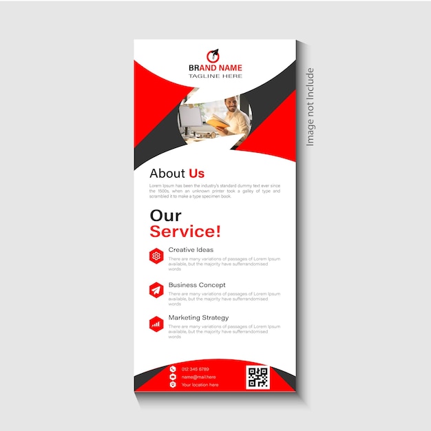 Vector red rack card