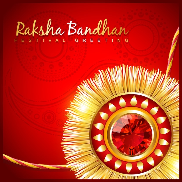 Red raksha bandhan design