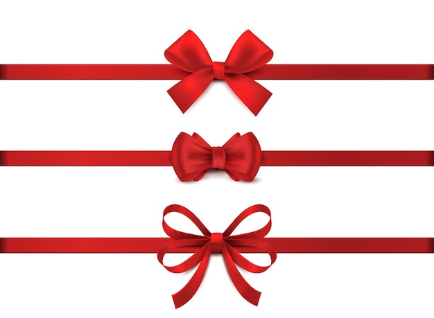 Vector red realistic bow illustration