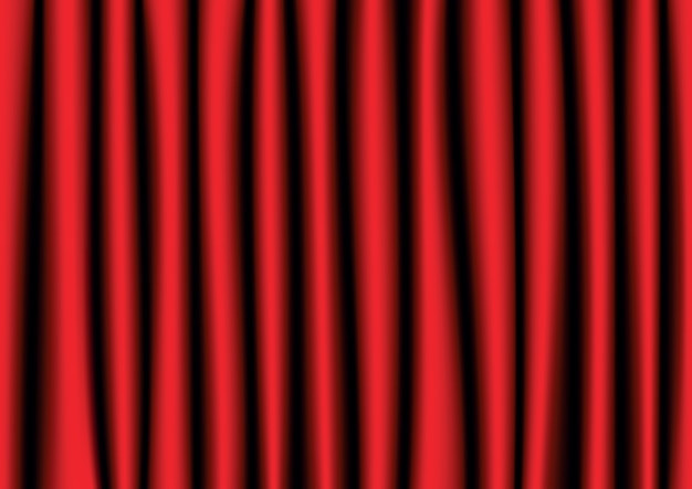 Red realistic curtain