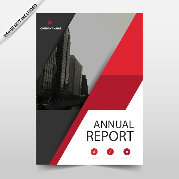 Red report annual Brochure template