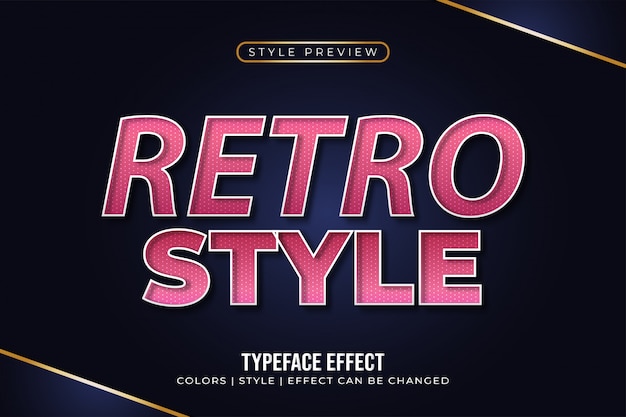 Vector red retro text  effect