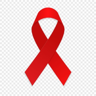 Fiocco rosso. simbolo di consapevolezza dell'aids.