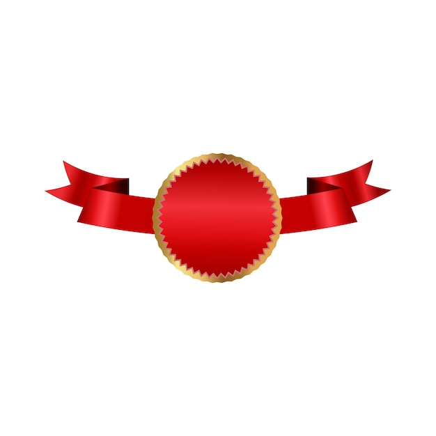 Red ribbon banner sjabloon