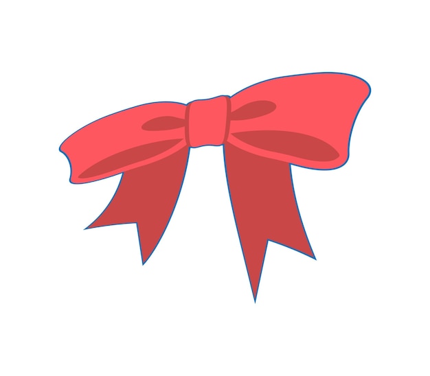 Vector red ribbon bow