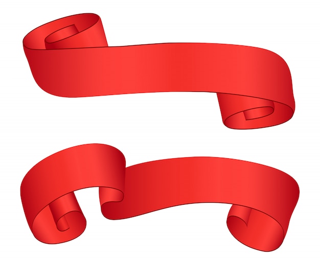 Vector red ribbon design