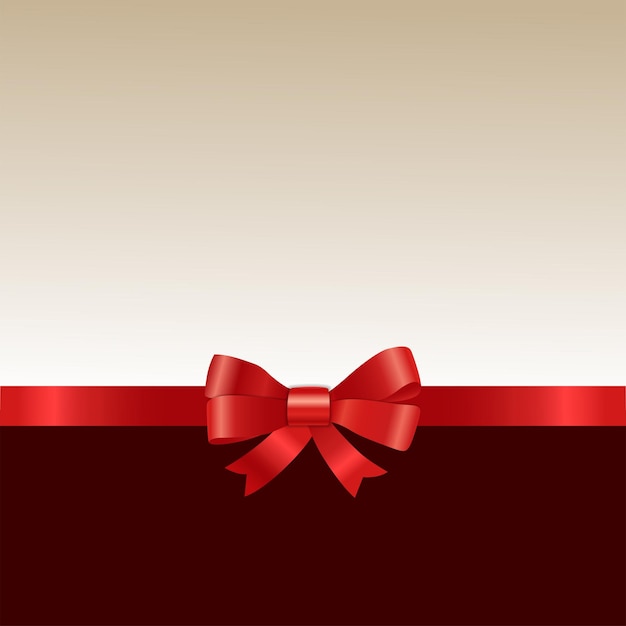 The red ribbon divides the background into light brown and burgundy colors. Vector illustration