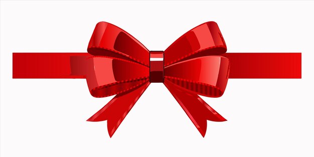 a red ribbon with a bow on it