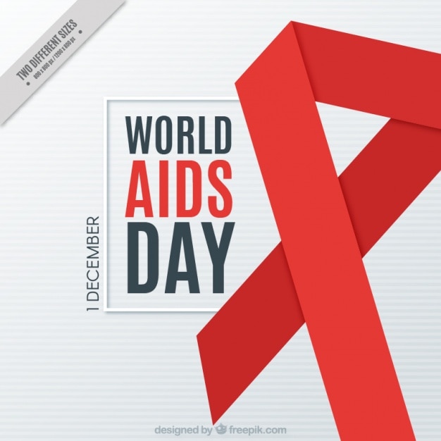 Red ribbon of the world aids day