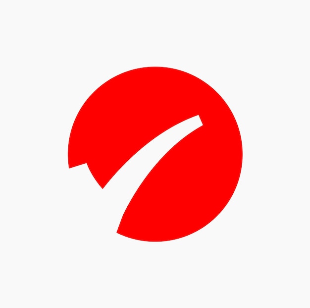 Red right tick vector icon. Red mark symbol.