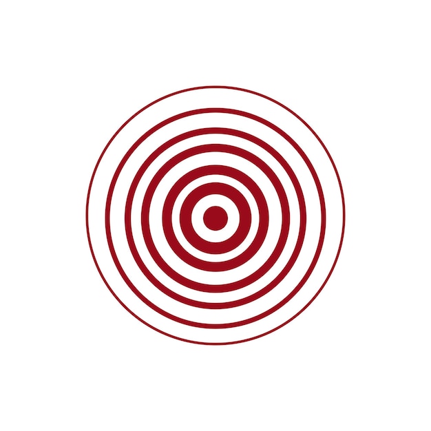 Vector red ring circle icon vector logo illustration