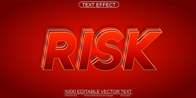 Red Risk 편집 및 확장 가능한 텍스트 효과