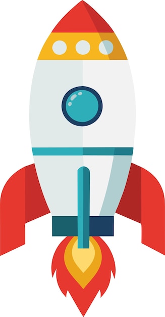 Red Rocket Pointy Icon Vector Bevorder uw bedrijfsgroei met dit dynamische vectorsymbool