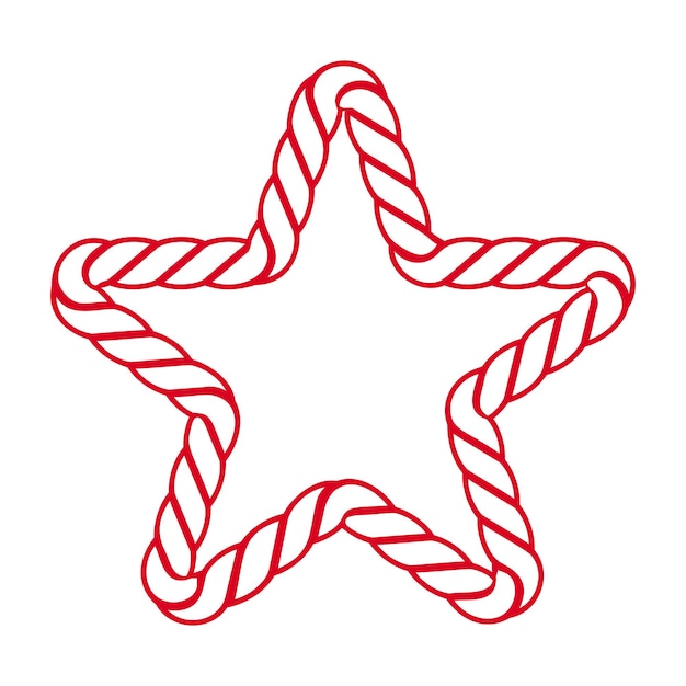 Red Rope Star Shape Symbol star rope nautical maritime