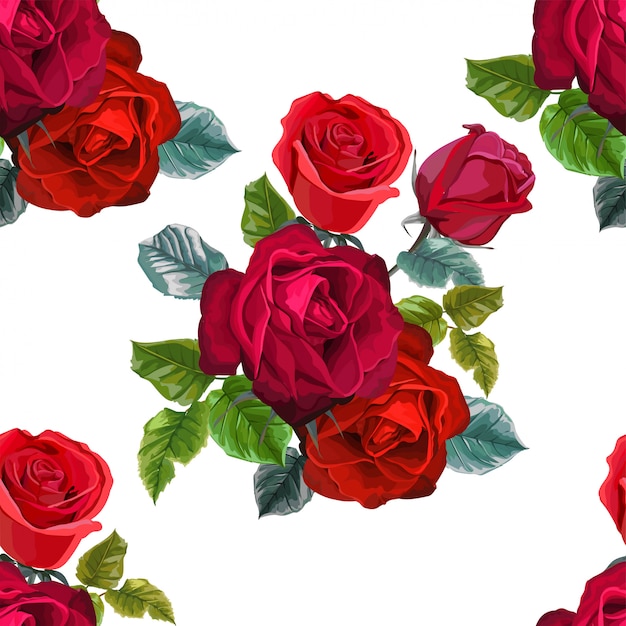 Red rose flower for greeting cards and invitations of the wedding