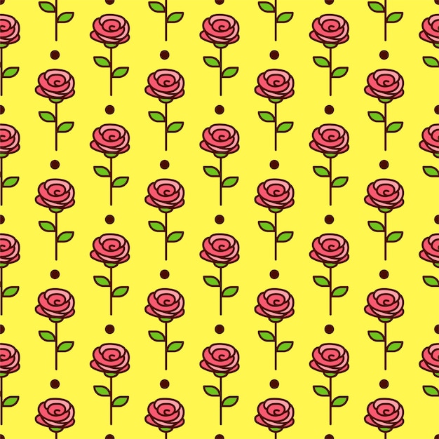 Red rose seamless pattern design