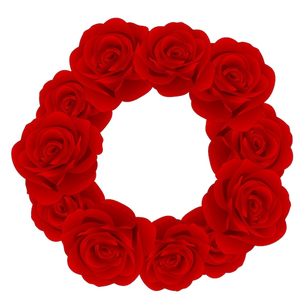 赤いバラの花輪