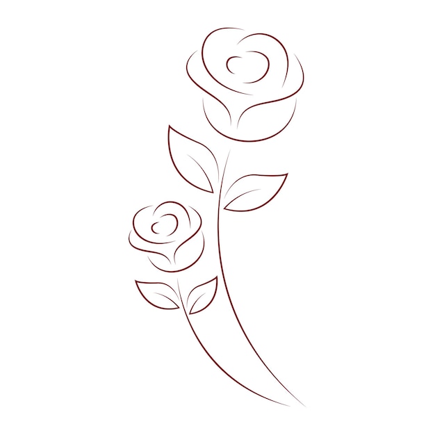 Red roses icon design illustration