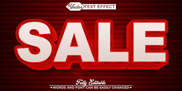 Red Sale Vector Fully Editable Smart Object Text Effect