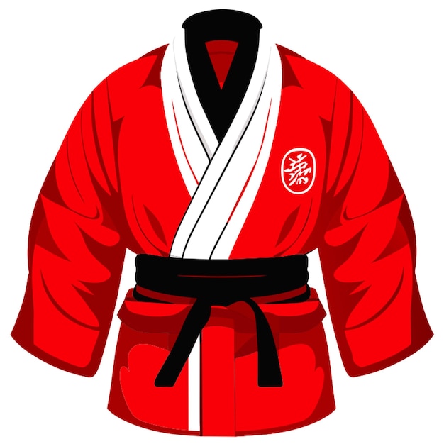 red sambo uniform kimono jacket