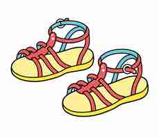 Vector red sandals