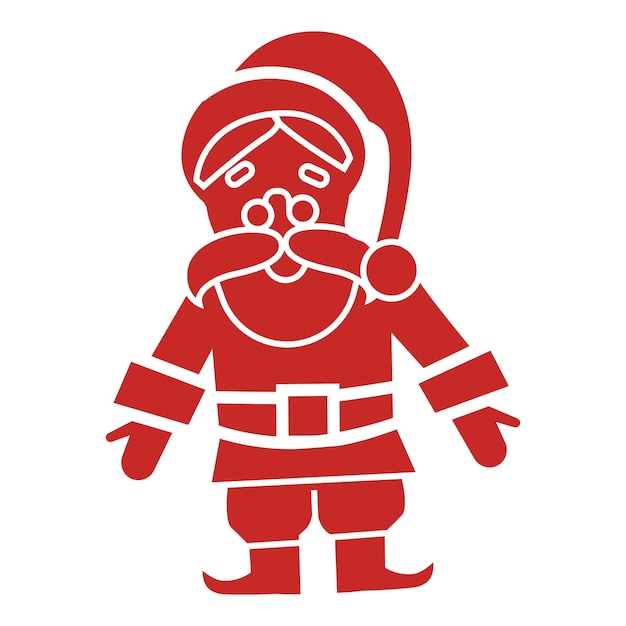 Красный значок Санта-Клауса Простая иллюстрация красного векторного значка Санта-Клауса для веб-дизайна на белом фоне