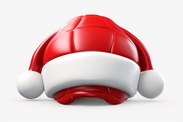 Red Santa hat in a realistic style isolated Merry Christmas and Happy New Year design element