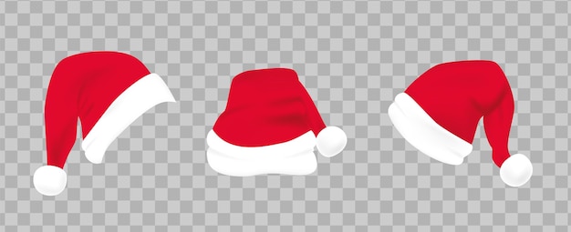 Red santa hat with white fur Xmas clothing