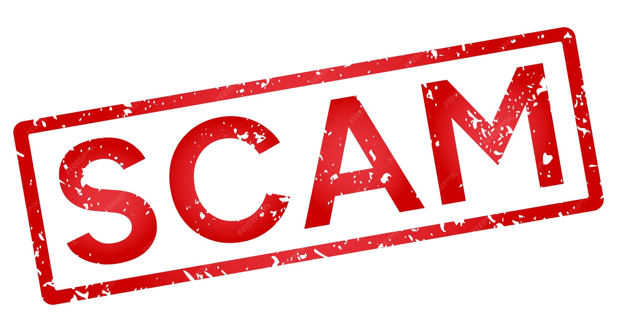 Premium Vector | Red Scam stamp seal with grunge vector illustration