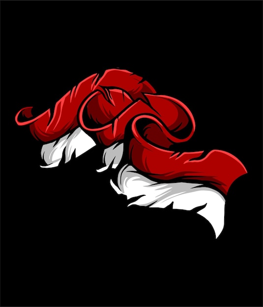 A red scarf with a white ribbon on it is a symbol of the year 2012.