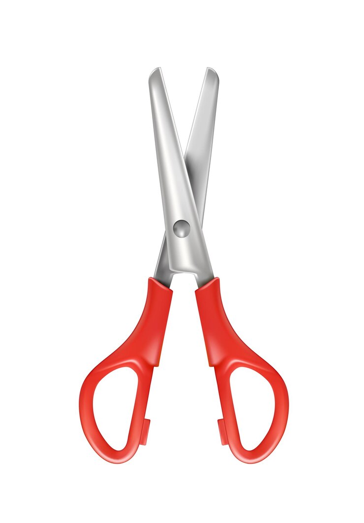 Vector red scissors