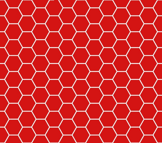 Red Seamless Honeycomb Pattern