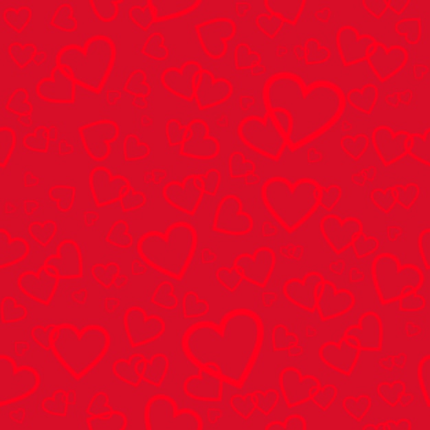 Red seamless pattern with hearts Background for Valentines day or wedding