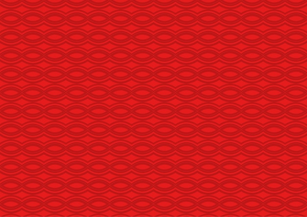 Red Seamless Texture with Intertwined Waved Lines