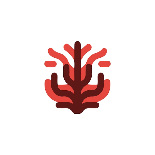 Vector red seaweed