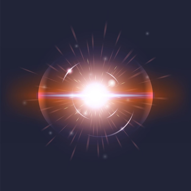 Red shining light explosion background